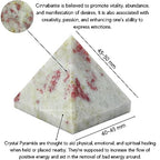 Amazing Gemstone Cinnabarite Pyramid Crystal Healing Stones - 2" Great Pyramid Figurine of Natural Stone Pyramid for Meditation, Reiki, Chakra Balancing and Crystal Pyramids Grid - color: Cinnabarite