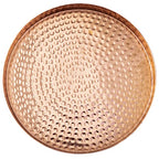 MyGift 11 Inch Deluxe Hammered Copper Kithchen Accessories Tray - Aluminum Plated Copper Platter and Vanity Tray - Handcrafted in India - color: Copper (11 Inch)