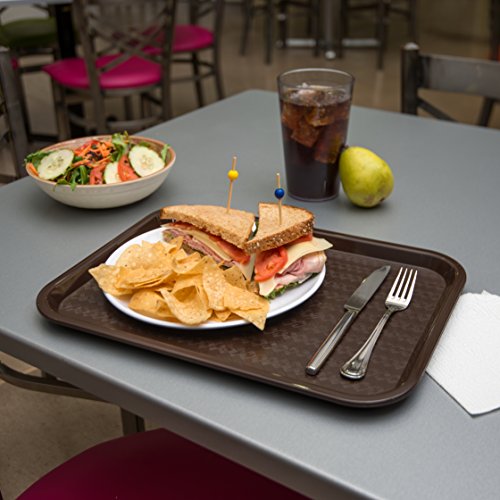Carlisle FoodService Products CT121669 Café Standard Cafeteria / Fast Food Tray, 12" x 16", Chocolate - color: Chocolate Brown