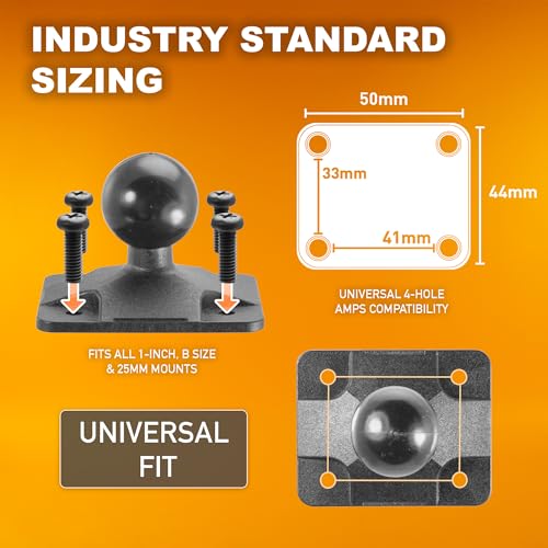 iBOLT TabDock Bizmount AMPs - Heavy Duty Drill Base Tablet Holder/Mount for All 7" - 11" Tablets- Great for Commercial Vehicles, Trucks, and Wall Mounting- Features 1 inch / 25mm Ball Joint