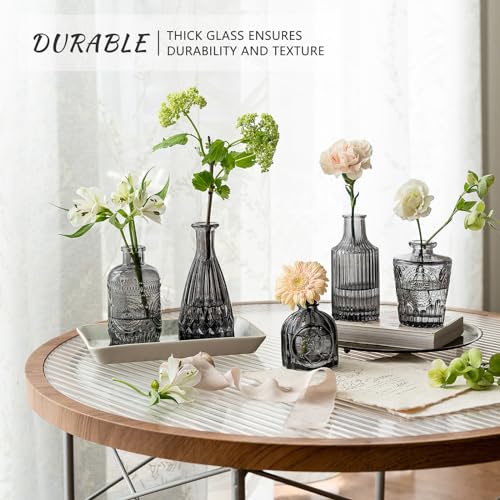 SUPMIND Bud Vase Set of 12, Black Bud Vases in Bulk, Small Flower Vases for Centerpieces, Mini Vintage Vase for Rustic Wedding, Home,Table Decoration - color: Black, size: 12Pcs