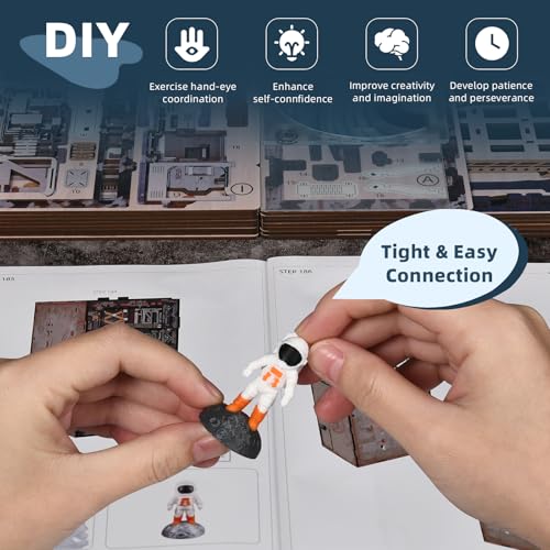 CCCDF Book Nook Kit - DIY Miniature House Dollhouse Kit for Adult and Teens, Tiny House Bookshelf Decor 3D Wooden Puzzle, Gifts for Family, Friends (Aerospace Foundry) - style: Aerospace Foundry