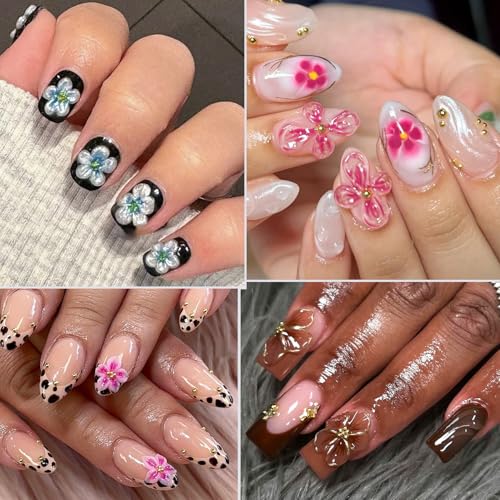 Fcozpjk Solid Builder Gel for Nails, 4 Colors Solid Builder Gel Non-Sticky Clear Nude Pink Pearl White Hard Gel for Nails 3D Sculpture Gel Flower Carving Modeling Design Nail Extension Gel Kit - color: 01-02-03-04