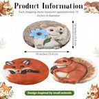 Cinnvoice 3 Pack Garden Stepping Stone Outdoor, Decorative Dimensional Resin Stepping Stones for Patio Pathway Landscaping Walkway Sculpture Yard Backyard Lawn(Animal,10 Inches) - size: 10 Inches, style: Animal