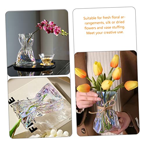 Glossy Abstract Vase Glass Statue Farmhouse Style Unique Shape Perfect Present