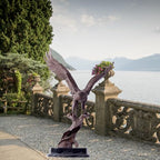 Stunning Bronze Bald Eagle Sculpture - Majestic Bird of Prey on a Perch - Handcrafted Art - 19.7" x 10.2" x 27.6", 30-34 lbs - color: 27.6" Bronze