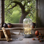 12" High Versatile Modern Metal Hurricane Lantern with Handmade Sturdy Glass Dome in Shabby Black for Pillar Candle & Plants, Industrial, Farmhouse (Black Shabby, 5"x12") - color: Black Shabby, size: 5"x12"