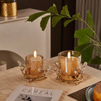 Gold Hurricane Candle Holder with Crystal Accents & Windproof Glass Lid - Elegant Gold Pillar Candle Holder for Wedding, Dinner & Party Table Decor - size: Medium