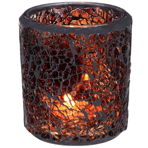 OSALADI Mosaic Candle Holder Votive Candle Holder Mosaic Cracked Tea Lights Candlestick for Thanksgiving Christmas Wedding Decor