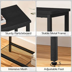 HOOBRO 29.5" Narrow Console Table, Small Entryway Table with Shelf, 2 Tier Thin Sofa Table, Behind Couch Table, Side Table, for Hallway, Living Room, Bedroom, Black BB74XG01 - color: Black