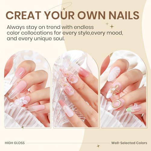 2PCS Clear 3D Sculpting Gel Non-Stick Hand Solid Builder 3D Nail Gel Art with Silicone Pen for 3D Modeling Nail Art Home Manicure DIY for Women - color: Clear&Clear