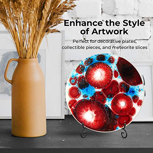 TR-LIFE Plate Stands for Display - 8 Inch Plate Holder Display Stand + Metal Easel Stand for Picture Frame, Decorative Plates, Book, Photo, Collectibles (2 Pack) - size: 8 Inch(2pcs)