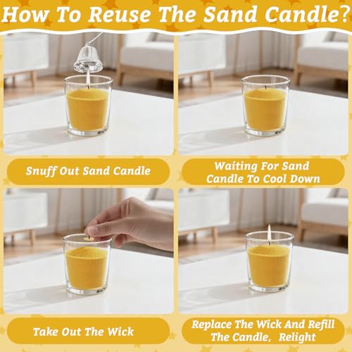 Sukh Gold Snow Pearled-Candles with Wicks - DIY Candle Sand,Sand Wax with Wicks,Wax,Refillable for Making,Weddings,Partie (Gold) - color: Gold