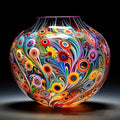 5D DIY Diamond Painting Kits,Round Vase Drill Diamond Art Kits for Adults Beginner, Perfect for Home Wall Decor and Gift - style: Art Deco