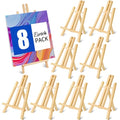 ESRICH 8 Pack 11.8" Wood Easels,Tabletop Easel for Painting,Painting Party, Displaying Canvases, Kids Student Table School Desktop, Portable Canvas Photo Picture Sign Holder - style: 11.8"-8P