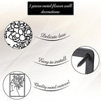 CHENGU 3 Pieces Metal Minimalist Abstract Woman Wall Art Line Drawing Wall Art Decor Single Line Female Home Hanging for Kitchen Bathroom Living Room - style: Leaf Style