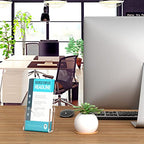 NIUBEE Acrylic Brochure Holder for 4’’ Trifold Pages, 50% Thicker Countertop Acrylic Literature Holder Plastic Flyer Display Stand for Magazine, Pamphlet, Booklets, Menu, Journals, 2 Pack - size: 4" x 6", style: 2 Pack