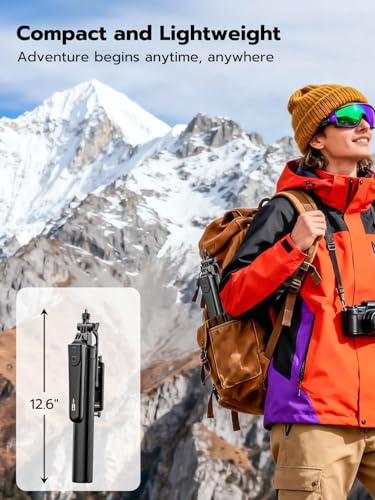 USKEYVISION 70" Multifunctional Phone Tripod for iPhone with Light, Extendable Selfie Stick with Remote for iPhone & Android 360° Rotation Phone Tripod Stand for Video Recording/Photography(UT-02) - size: UT-02(without face tracking)