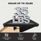 Bedside Shelf for Dorm Room Bunk Bed & Top Bunk, College Dorm Room Essentials, Bedside Caddy, Clip on Floating Desk Tray, Bed Side Table Storage, Loft Nightstand Decor - Cable Catch, Black。