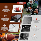 Football Display Case, Acrylic Football Case Display Clear, UV Protected Memorabilia Holder, Football Stand for Autographed, No Assembly Required