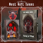 CCCDF Book Nook Kit - DIY Miniature House Dollhouse Kit for Adults and Teens, Booknook Tiny House Bookshelf Decor Book Nook, Gifts for Family, Friends (Throne of Blood) - style: Throne of Blood
