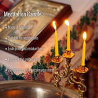 20 Minute Pure Beeswax Candles, Drip-Free Meditation Candles, Mini Taper Candles, Set of 50 Without Brass Candle Holders - color: 50PCS
