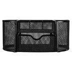 Amazon Basics Mesh Desk Organizer with Pen Holder, Pullout Drawer and Office Caddy Storage, 9.25" x 4.53" x 3.94", Black - style: Desk Organizer