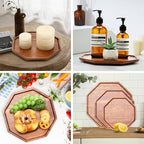 Set of 3 Acacia Wood Serving Trays Cheese Platters Party Hosting Essentials Gifts Charcuterie Board for Vegetable Fruit Food Round Tray Wooden Appetizer Platter Christmas Plates Dish Serving Boards - size: 12&10&8 inch (3 Pcs)