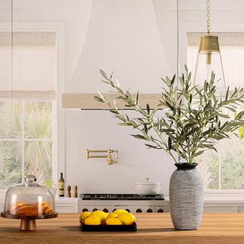 Ceramic Rustic Vase, Large Flower Farmhouse Vases Home Decor, 12.5" Tall Pottery Decorative Pampas Vase for Table Living Room Entryway Mantel Bookshelf Bedroom Bathroom Kitchen-Black - color: 12.5“ H - Black