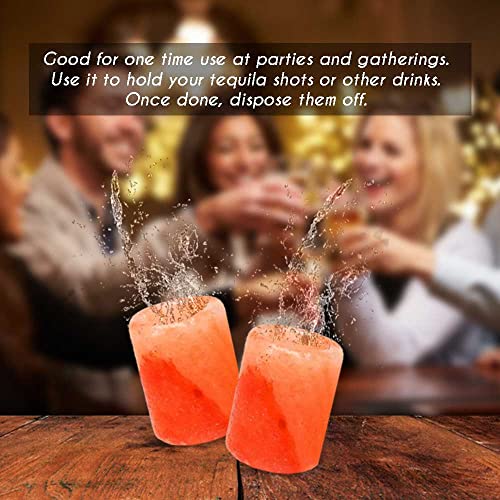 Pride of India | Pink Salt Crystal Accessories (Pink Salt Crystal Shot Glass - Round Shape) | Perfect for cocktails, shooters, tequila | Stylish & Trendy | Highest Quality & Food-Grade - color: Pink Salt Crystal Shot Glass - Round Shape