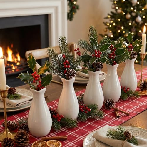 Simple Vase for Flowers Plants, Small Cute Flower Vase for Modern Table Shelf Home Decor Wedding Boho Decor, Farmhouse (1pc-XJH-Brown) - color: 1pc-xjh-brown