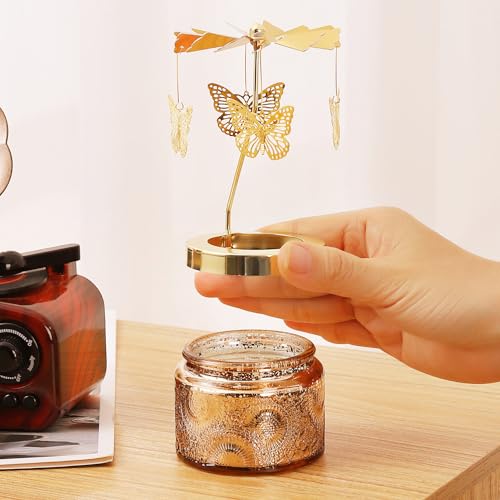 Mothers Day Gifts for Mom Wife Daughter Sister, Birthday Gifts for Women, Unique Butterfly Gift for Friends Women, Rotatable Scented Candles Gift for Mothers Day Anniversary Christmas - size: Butterfly