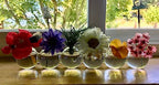 Clear Glass Bud Vase Cute Flower Vase for Short Plant Mother's Day Wedding Centerpiece Home Decoration Floral Arrangements Holder (3.15")