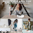 Rotating Display Stand White Turntable Stand 5.7 Inch Spinning Stand for Product Shows