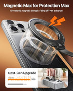 andobil [2026 Premium Leather] Magnetic Phone Grip for MagSafe [Longest Durable] Adjustable Phone Ring Kickstand with Leather Loop Compatible with MagSafe Accessories&iPhone 17/Air/16/15 Pro Max Black - color: dark black