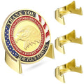 Yaocom 4 Pcs 1.69 Inch Metal Challenge Coin Display Stand Military Coin Holder Medallion Token Holder for Veterans Collectors Fits 2 Inches and up Coins Medals Pocket Watches(Gold) - color: Gold