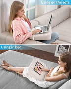SAIJI Computer Lap Desk with Pillow Cushion,Ultra Lightweight Portable Computer Stand Desk for Couch, Bed & Chair - size: Mediuml