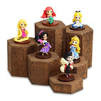 MOOCA Wooden 6 Pcs Hexagon Risers for Display Jewelry and Accessories Display Stand, Brown - color: Brown, 6 Pieces