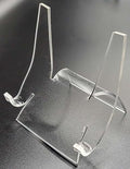 HQRP-Crystal 3-7/8" Acrylic Display Stand Pedestal for Crystal Heart / Slice/ Slab / Fossil and Other Collectible Stones - size: 3-7/8"