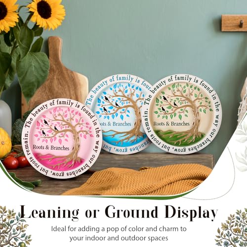 Cinnvoice 3 Pack Garden Stepping Stone Outdoor, Decorative Dimensional Resin Stepping Stones for Patio Pathway Landscaping Walkway Sculpture Yard Backyard Lawn(Tree of Life,10 Inches) - size: 10 Inches, style: Tree of Life
