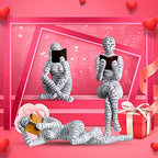 Reading Lady Statue, Lady Statue Decorative Female Figurine Thinker Statue Aesthetic Sculpture for Room Decor, Bookshelf, Desk, Modern Abstract Decor (F) - style: F