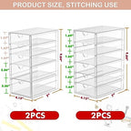 caktraie Desk Organizers And Accessories With 22 Drawers, 4 Pack Office Desktop Drawers, Plastic Makeup Organizer Containers Bins With Drawers Desk Organization, Bathroom Organizers Storage Case Box - size: 22 Drawers