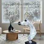 15 in White Bronze Arabian Horse Head Sculpture – Handmade Patina Equestrian Art Bust with Unique Texture, Pure Bronze Horse Statue for Luxury Decor, Gallery & Collectors