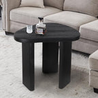 Oakrain Black End Tables, Wood Sofa Bed Side Table, Modern Nightstand for Bedroom, Small Coffee Table for Living Room - color: Black-triangle Shape