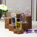 MOOCA Wooden 6 Pcs Hexagon Risers for Display Jewelry and Accessories Display Stand, Brown - color: Brown, 6 Pieces