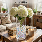 DomeStar 550PCS Bright Clear Vase Fillers, Small Acrylic Fake Ice Rocks Gems Crystals Diamonds Table Centerpiece Fish Tank Table Scatter Photography Props Display (0.4 * 0.6) - color: Bright Clear