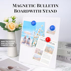 2 Pack Magnetic Board,Magnet Board,Metal Magnetic Bulletin Board (White) - color: White