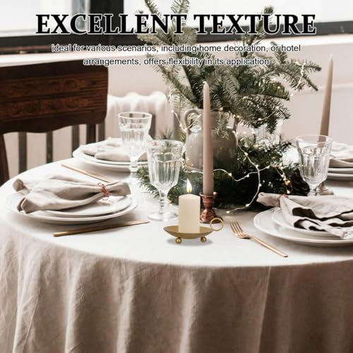 Cabilock Decorative Candle Holder 4.5'' Pillar Candle Stand Iron Plate Candlestick Holder Tray with Handle for WaxCandles, Incense Cones, Spa, Romantic Dinners Weddings Home Valentine Decor