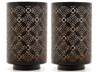 Hosley Set of 2 Diamond Cut Candle Holders Elegant 8 Inch Height Stands for Timeless Ambiance and Versatile Styling Dazzle Your Decor - size: 8“ High x 2 count