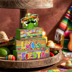 Yuntau 4 Pcs Mexican Fiesta Party Decorations Wooden Cinco De Mayo Tabletop Decor Lets Fiesta Tiered Tray Decor Rustic Wood Block Sign Gift Farmhouse Mexican Centerpieces Portable Shelf Home Office - style: Cactus